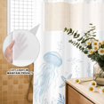 thumbnail image 3 of No Hook Shower Curtain, Purple Coastal Shower Curtains for Bathroom with See Through Top Window, Summer Ocean Coral Jellyfish Seahorse Starfish Waterproof & Washable Bath Curtain 60"x72", 3 of 9
