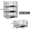 thumbnail image 6 of 3 Pack Large Stackable Wire Baskets with Handles, x-Cosrack Snack Organizer for Pantry Shelf, Fruit Vegetable Cans Organization Basket For Kitchen Cabinet, 6 of 9