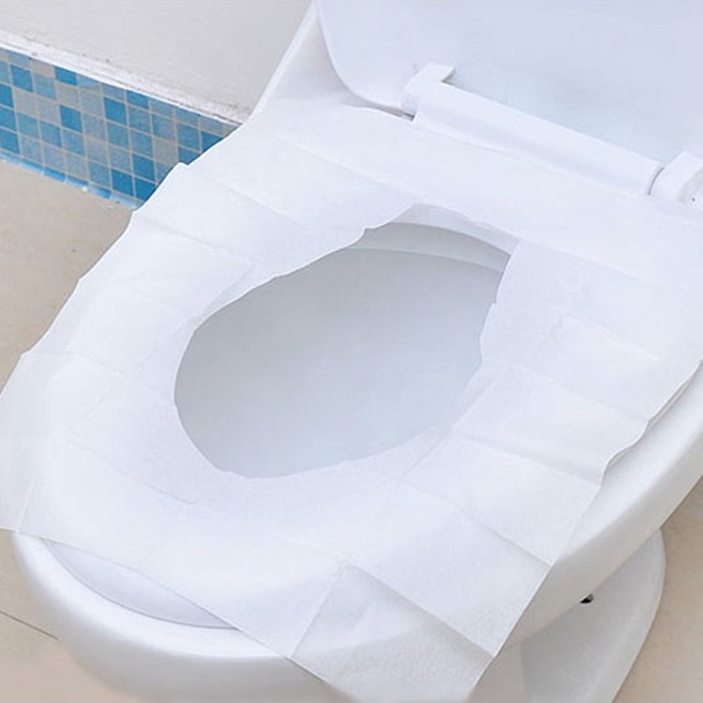 EXCEART Disposable Toilet Seat Covers - 100 Pack, Travel Toilet Paper Sheets, Portable Hygiene Film (48x39 Cm)