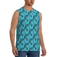 thumbnail image 2 of Bixox Men's Seahorse Printed Shirt Sleeveless Fitness Tank Top-XX-Large, 2 of 7
