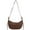 Brown, variant on Crescent Shoulder Bag Crossbody Purse for Women PU Leather Trendy Tote Handbag Hobo Satchel Underarm Bags with Adjustable Strap - Black