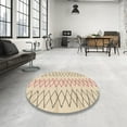 thumbnail image 3 of Ahgly Company Indoor Round Abstract Brown Solid Area Rugs, 5' Round, 3 of 6
