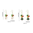 DYWADE Jewel Earrings Snowman Red Green Christmas Bell Cute Ornament Dangle Drop Earrings for