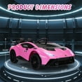 thumbnail image 6 of CIPACHO Licensed Lamborghini 24V Kids Electric Car, 2 Seater Ride On Car for Kids with Remote Control, LED Lights, Music, USB, High-Low Speed, Drifting, Pink, 6 of 7