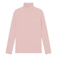 thumbnail image 4 of Long Sleeve Shirts for Women Ribbed Turtleneck Long Sleeve Basic Thermal Layering Blouse Womens Shirts Dressy Casual Pink Xl, 4 of 4