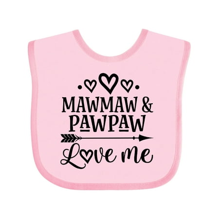 

Inktastic Mawmaw and Pawpaw Love Me Gift Baby Girl Bib