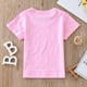 thumbnail image 3 of Gibobby Blusas Elegantes Ropa Camiseta de bebé Trajes familiares cortos Niñas y camisa a juego de verano Mamá Casual Rainbow T Me Blusa Tops Manga de niños para niñas pequeñas （Rosa， 5-6 Años), 3 of 5