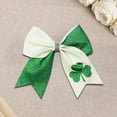 thumbnail image 5 of JingChun Saint Patrick’s Day Bow with Shamrock, Festive Hair Accessory with Alligator Clip, St. Patty’s Hairpiece 1Pc, 5 of 6