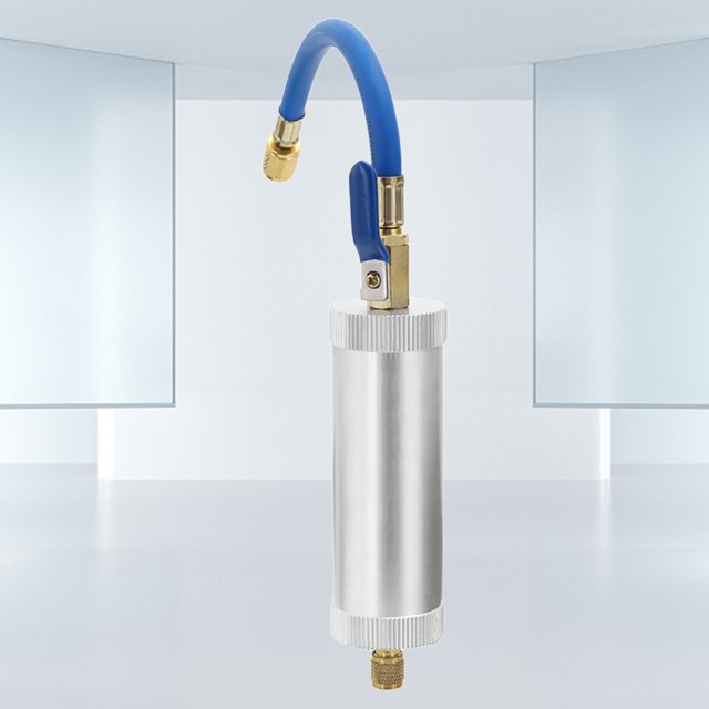 Jeringa De Tinte De Aceite Inyector de tinte A/C, tubo de llenado de aire acondicionado Sae de 1/4 pulgadas, herramientas de reparación de automóviles de 2Oz Tmvgtek Accesorios para autos y motos