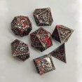 thumbnail image 3 of 7Pcs Polyhedral Dice Irregular Big Numbers multi-sided polyhedral dice Table Board Games Red Black, 3 of 7