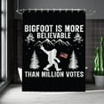 thumbnail image 2 of Bigfoot Shower Curtains America Flag Bigfoot Waterproof Bathroom Curtains with Hooks, Unique Bigfoot is More Believable Themed Bathroom Decor, 2 of 6