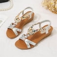 thumbnail image 4 of Vedolay Dressy Sandals Women's Summer Casual Sandals Trendy Roman Shoes with Zipper,Red 6.5, 4 of 5
