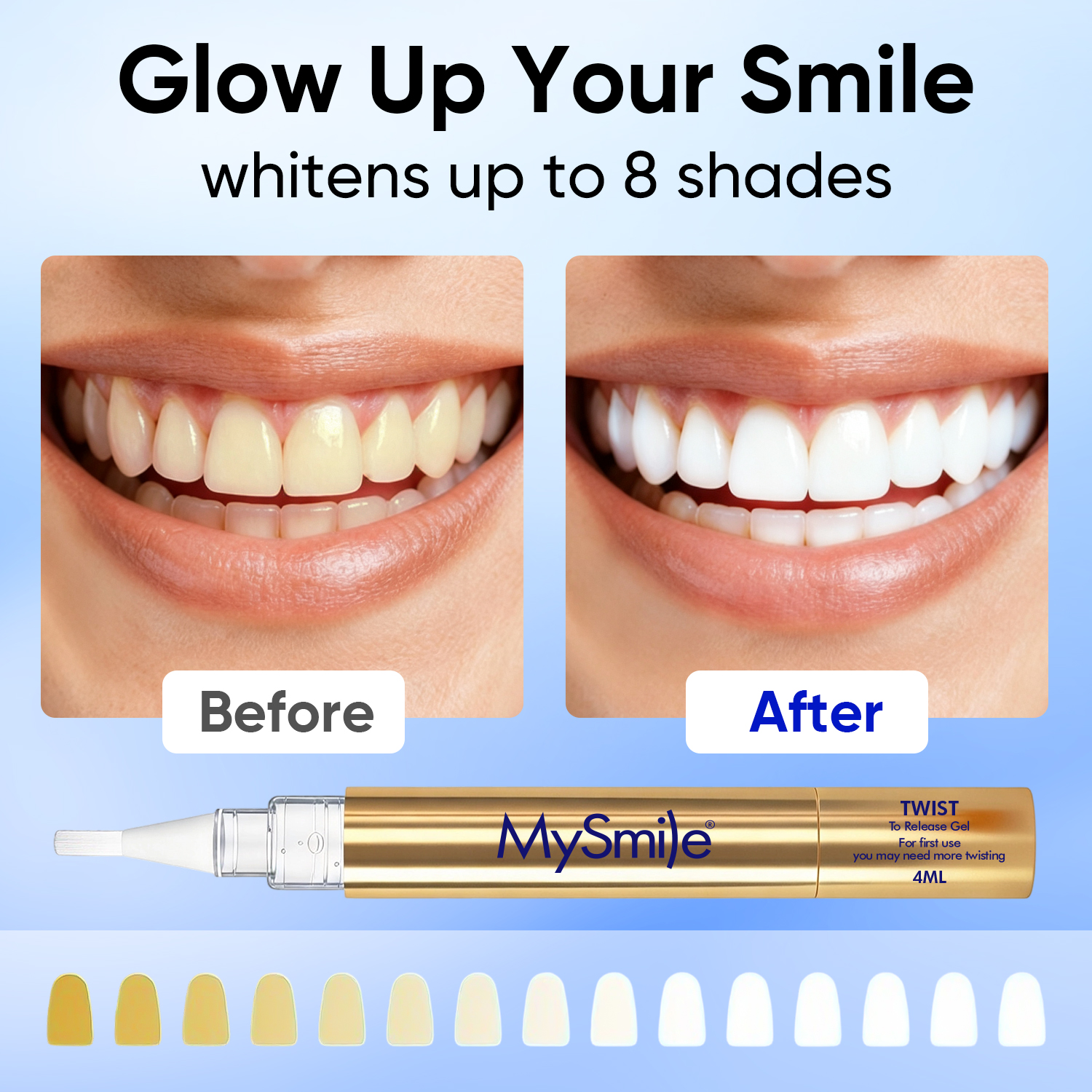 MySmile Premium Gold Teeth Whitening Pen, 4 Refills photo 2