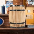 thumbnail image 2 of OULII Retro Wood Barrel Decoration Barrel Decor for Home Use Adults 1Pack, 2 of 8