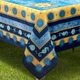 thumbnail image 3 of Home Bargains Plus Mediterranean Blue Sun 60 x 84 inch Rectangle Fabric Dining Tablecloth, 3 of 9