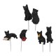 thumbnail image 1 of Mini estatuilla de gato de césped, 6 piezas de resina de césped, estatua de gato negro, juego de gato de jardín en miniatura, rendimiento de primer nivel, 1 of 9