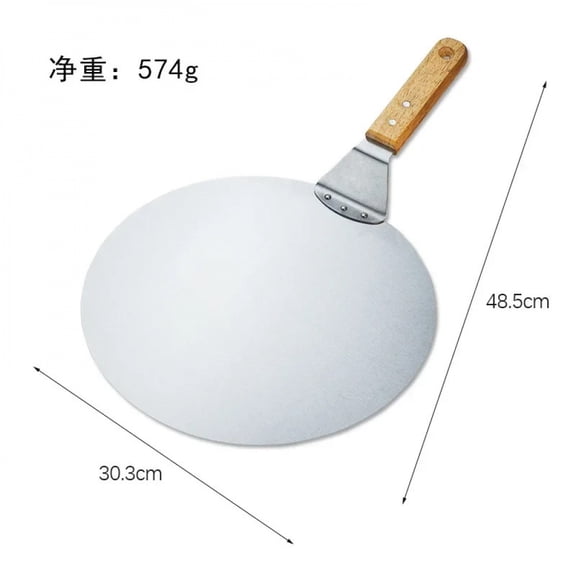 10/12inch Pizza Shovel Pastry Tools Stainless Steel Wooden Handle Peel Round Anti-scalding Pan Bakeware Maker