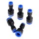 thumbnail image 1 of 5pcs Accesorios neumáticos plásticos Push en conectores reductores rectos para la manguera de agua de vacío de aire Piezas neumáticas de plástico, 1 of 7