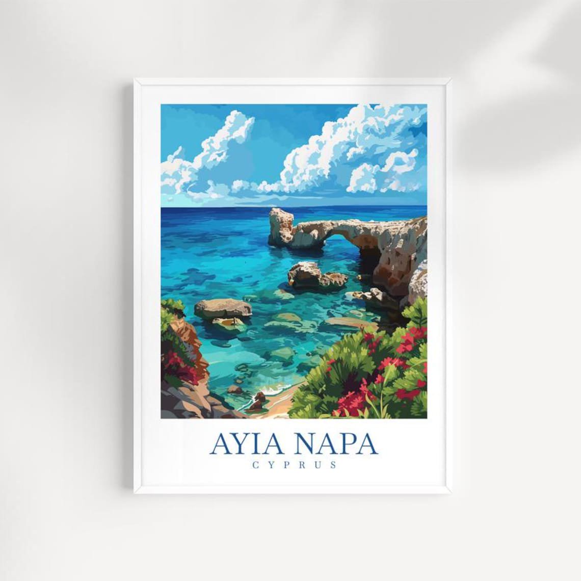 Ayia Napa Cyprus Wall Art Print Coastal Decor Unframed Paper Print