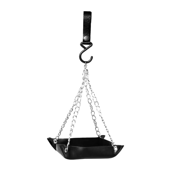 TIELUTT Leather Bird Feeder Feeder Hanging Bird Feeder for Outdoor Patio Metal Chain Leather Bird Feeder Post Feeders for outside Chicken Layer Feed Rabbit Vest Grandpas Feeders Birdseed Snowman