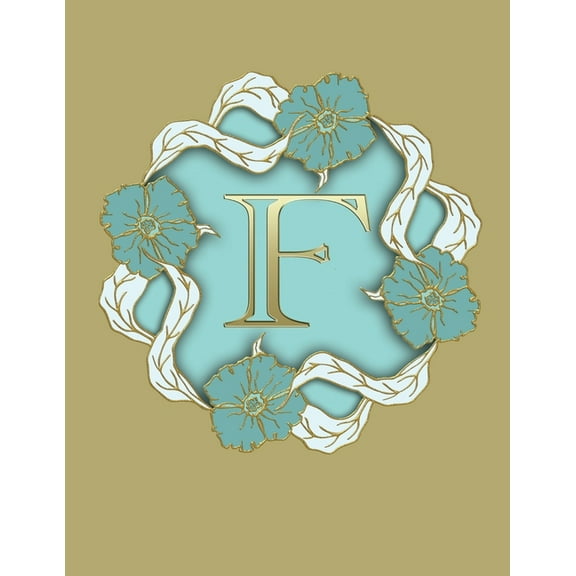 F: 100 Pages 8.5" X 11" Monogram Notebook College Ruled Line Paper, (Paperback)