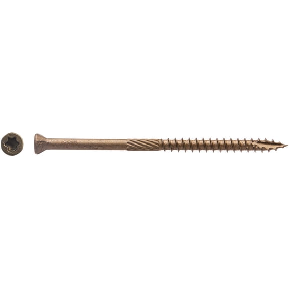 Big Timber 5015877 No.9 x 3 in. Star Wood Screws, Bronze - 1 lbs - Pack of 84