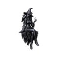 thumbnail image 2 of Gothic Witch Halloween Decor with Crescent Moon and Crow, 1 Piece, Matte Black, for Living Room Shelf, Figurine Decoration, 2 of 4