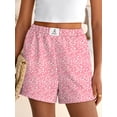 thumbnail image 5 of ANRABESS Shorts for Women Summer Beach Cover Ups Casual High Waist Flowy Wide Leg 2026 Spring Vacation Lounge Shorts Pink Floral X-Large, 5 of 8