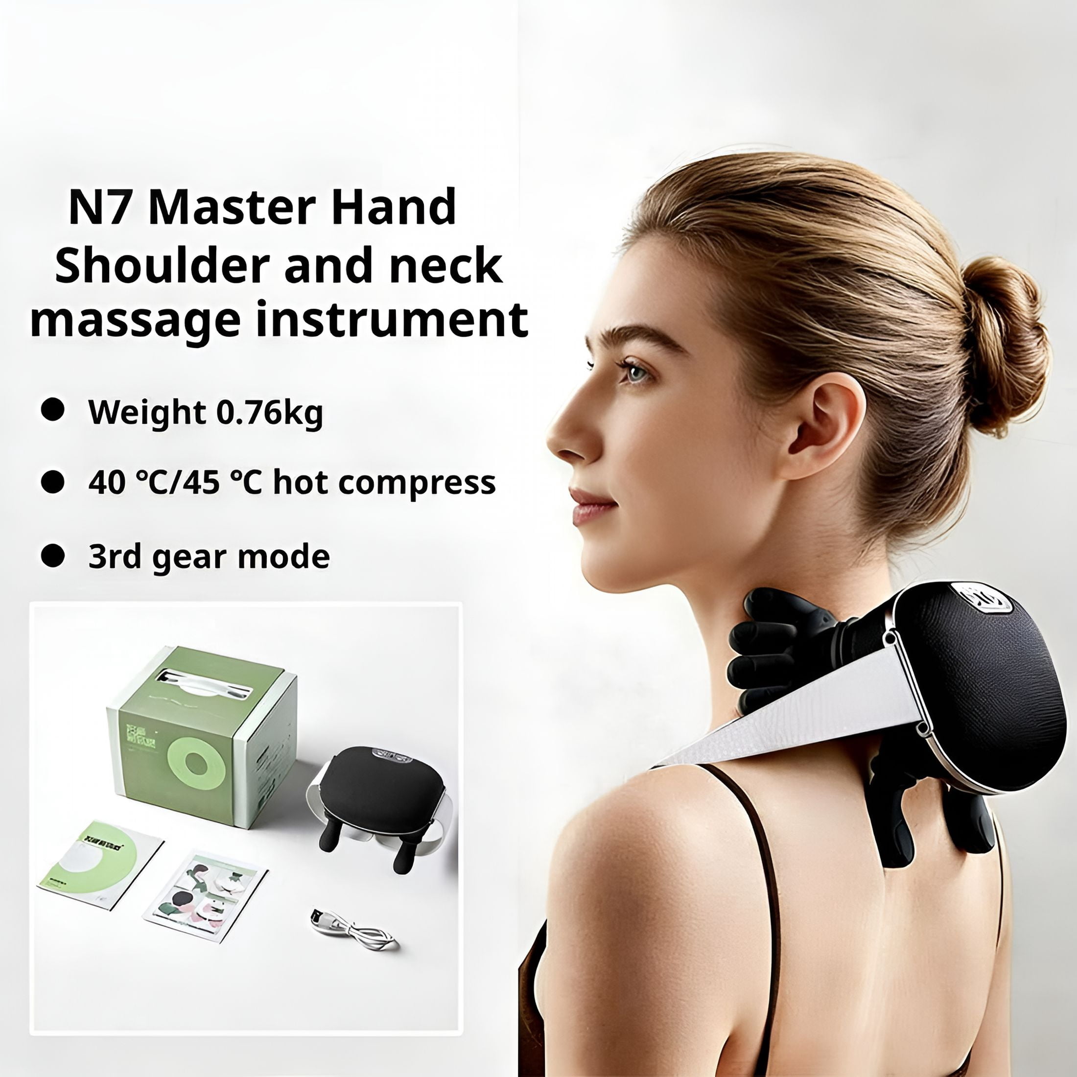 OITY Neck and Shoulder Massager, with Heat Electric Shoulder & Cervical Massage for Pain Relief, Deep Tissue Massage Heated for Neck, Back, Shoulder