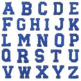 thumbnail image 1 of Uxcell 26 Paquete de Parches de Letras de Chenille, Parches Autoadhesivos de Chenille A-Z, Calcomanías Bordadas para DIY Ropa de Tela, Zapatos, Bolsas, Azul, 1 of 6