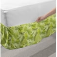thumbnail image 2 of Dragonfly Bed Skirt, Sketchy Butterfly Like Bugs with Floral Ivy Print Wings Artwork, Elastic Bedskirt Dust Ruffle Wrap Around for Bedding Decor, 4 Sizes, Pale Green Dark Green, by Ambesonne, 2 of 2