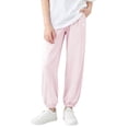 thumbnail image 2 of BXSRUTA Girls Athletic Jogger Pants Lightweight Elastic Waist Quick Dry for Daily Wear, 2 of 7