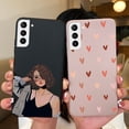 thumbnail image 2 of Fundas de teléfono para Samsung Galaxy S22 Ultra, carcasa de chica bonita con corazón, carcasa para Samsung S22 S 22 Plus Ultra 5G Fivean unisex, 2 of 2
