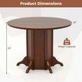 thumbnail image 3 of Costway 42" Wooden Kitchen Table Round Dining Table with Pedestal Base for 4-6 People, 3 of 10