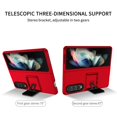 thumbnail image 4 of SaniMore for Samsung Galaxy Z Fold 3 7.6 inch Slim Case, Military Grade Shockproof Hard PC Cover Built-in Invisible Folding Bracket Kickstand Thickened Lens Frame for Samsung Z Fold 3, Red, 4 of 10
