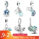 thumbnail image 2 of Ajuste Pandora 925 pulsera Original camaleón luminoso luciérnaga mariposa plata encantos cuentas para DIY joyería de Navidad fabricación de regalos Dengxun unisex, 2 of 2