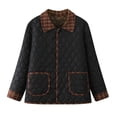 thumbnail image 1 of RXMEKW Winter Coats Women, Lightweight Patchwork Warm Coat with Fleece Lining, 1 of 9