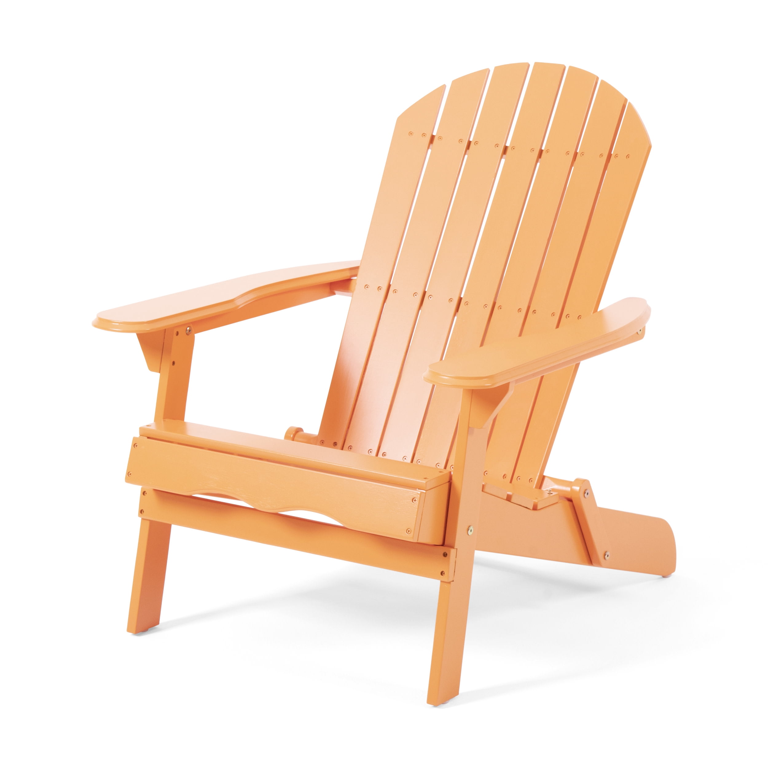 Carla Acacia Wood Outdoor Adirondack Chair, Tangerine