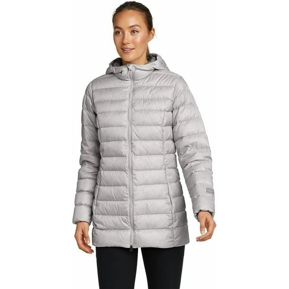 Eddie Bauer Women's CirrusLite Down Parka, Light Gray, Small