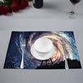thumbnail image 2 of MKHERT Nebula Space Galaxy with Telescope Silhouette Placemats Table Mats for Dining Room Kitchen Table Decoration 12x18 inch,Set of 6, 2 of 4