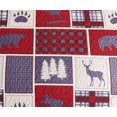thumbnail image 2 of Green Essen Queen Quilt Buffalo Rustic Bear Bedding Red Bedspread Polyester Lightweight Coverlet, 2 of 7