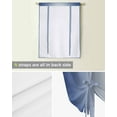 thumbnail image 5 of Navy Blue Ombre Tie Up Curtains for Kitchen Bathroom Bedroom Windows 45 Inch Length, Modern Abstract Gradient Color Art Balloon Drape Curtains Shade Rod Pocket Drapery Curtain Panel, 34"x45", 5 of 7