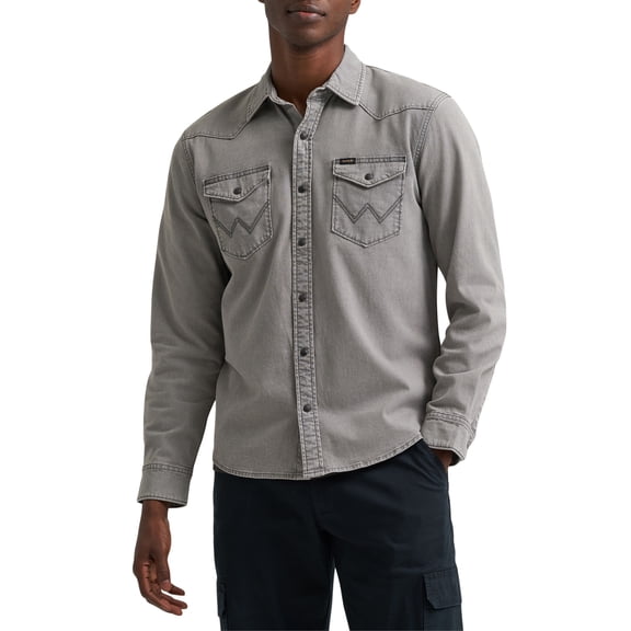 Wrangler® Men's Regular Fit Long Sleeve Denim Shirt, S-2XL
