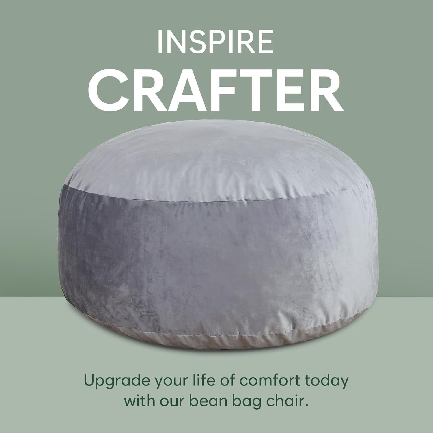 3 Ft Bean Bag Chair, Memory Foam Bean Bag Chairs for Adults with Filling, Round Bean Bag Sofa with Filler Included, Beanbags with Soft Dutch Velvet Fabric,3 Foot,Beige