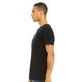 thumbnail image 3 of Bella Canvas Jersey Short-Sleeve V-Neck T-Shirt (3005) Solid Black Slub, S, 3 of 4