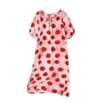 thumbnail image 2 of Xysaqa House Dresses Womens Nightgown Cute Printed Sleepwear Cotton Casual Short Sleeve Pajama Dress Lounge Dress L XL Summer Savings, 2 of 4