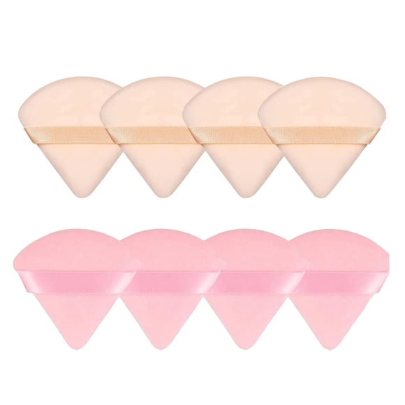 Esponja triangular para polvo facial, esponja de maquillaje triangular suave, base cosmética de terciopelo, esponja para licuadora, herramientas de maquillaje de belleza, 8 piezas