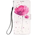 thumbnail image 2 of Compatible with Samsung Galaxy S23 Plus Wallet Case Leather with Card Holder Stand 3D Cute Painted Effect Design Flip Full Protection Phone Case for Samsung Galaxy S23 Plus A Flower YB, 2 of 10