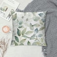 thumbnail image 2 of Creowell Spring Sage Green Leaf Pillow Covers , Eucalyptus Floral Watercolor Pillow Cushion Cases, Gray Seafoam Leaves Print Modern Throw Pillows Cover Decor Gifts for Bed Couch Sofa Living Room, 2 of 5