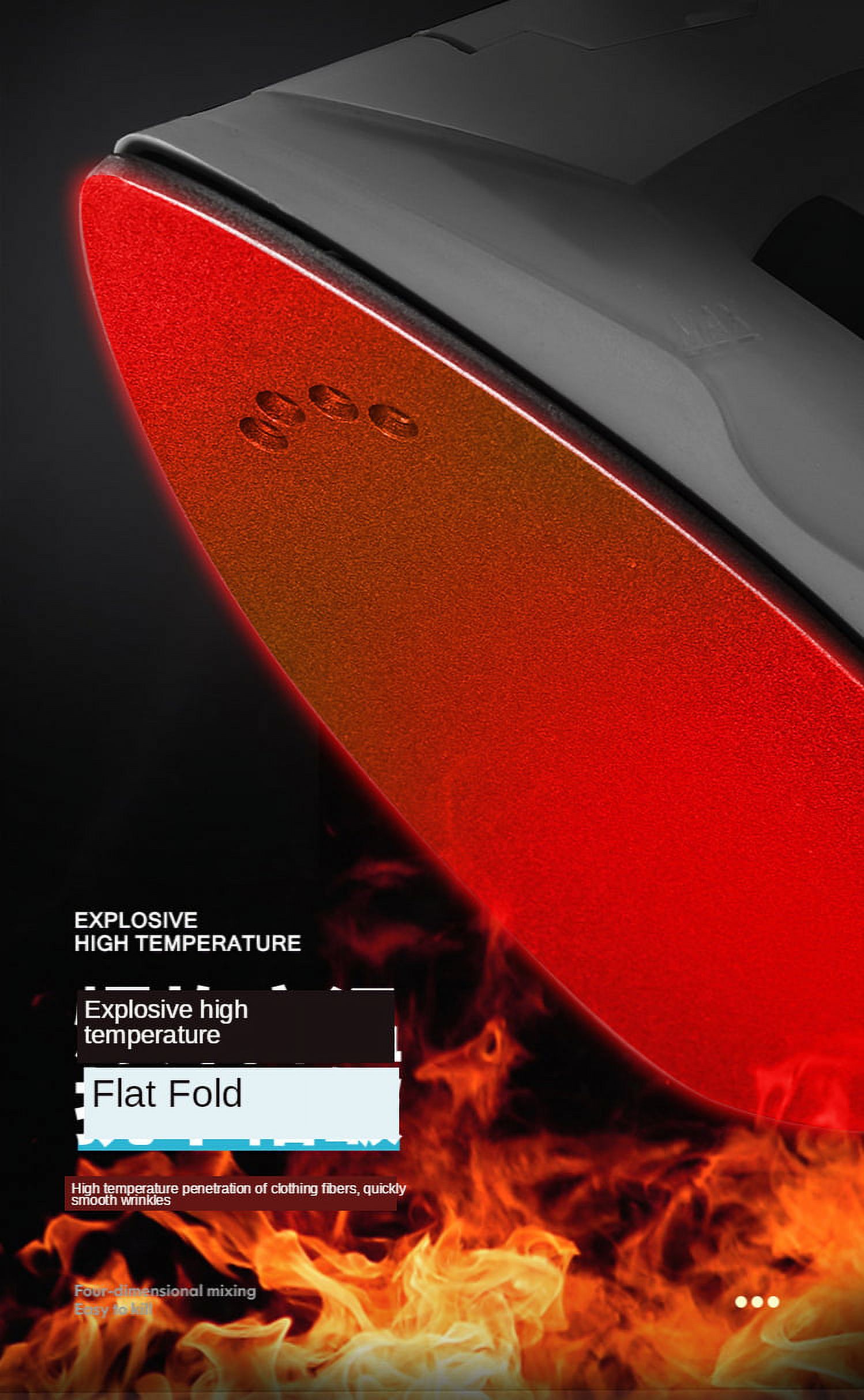 LNGOOR Small Mini Iron - Dual Voltage Compact Design, Great for Travel - Non-Stick Ceramic Soleplate - Dry or Steam Ironing – Heats Rapidly in 15 Seconds